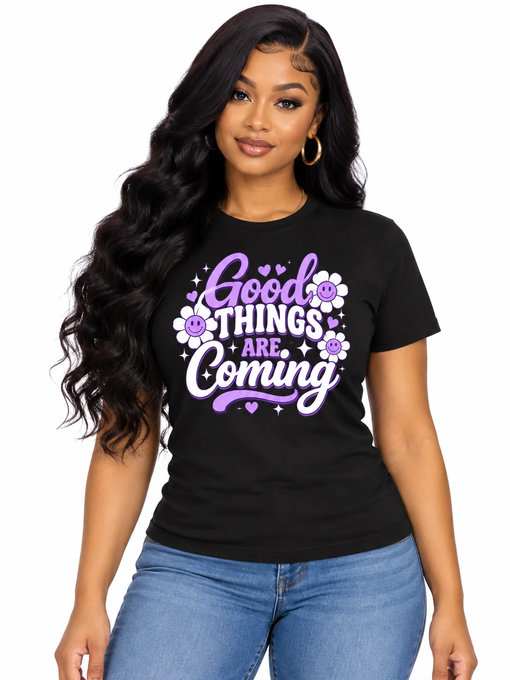 Good Things Are Coming Retro Floral Tee product image (1)
