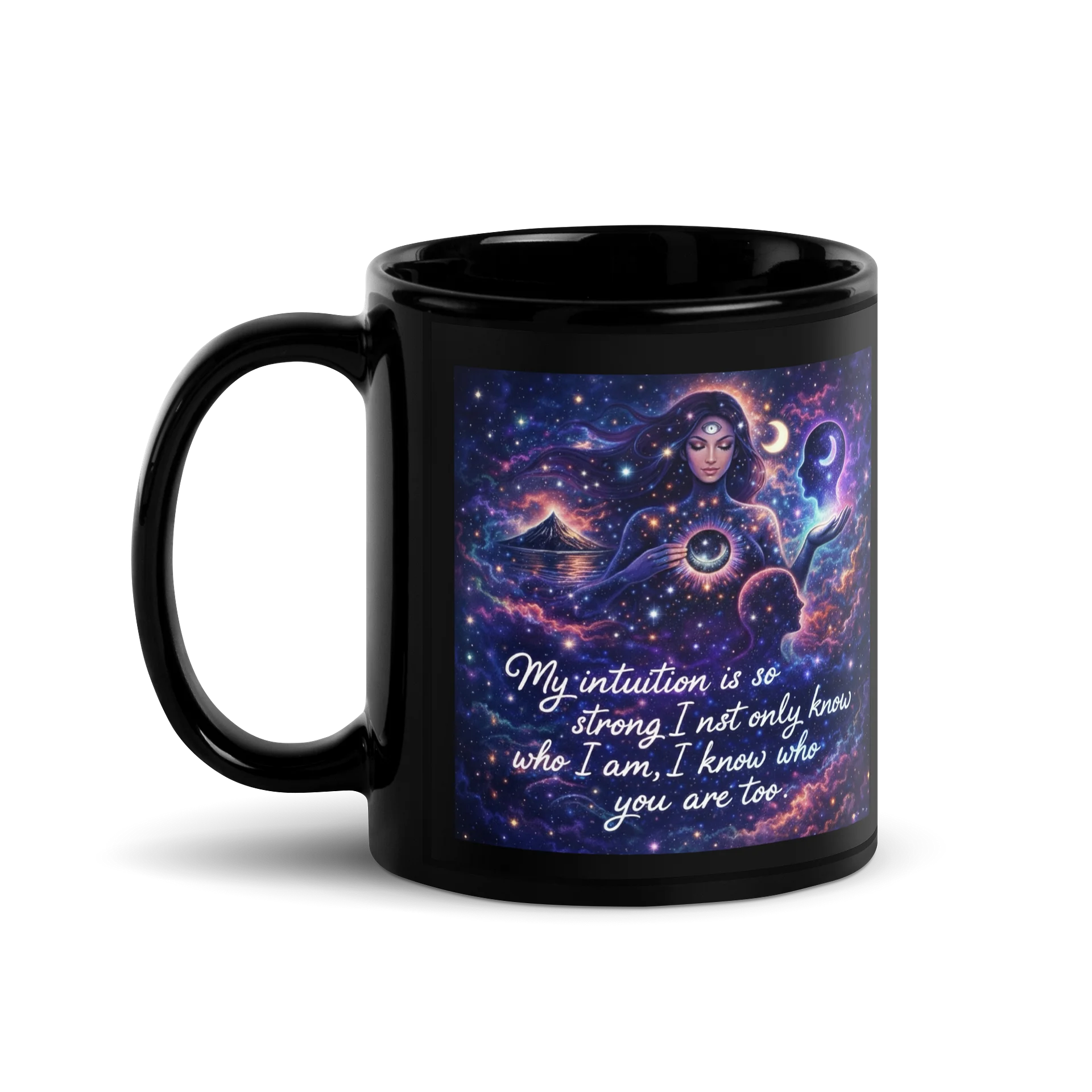 Intuitive Cosmic Connection -Black Mug product image (1)