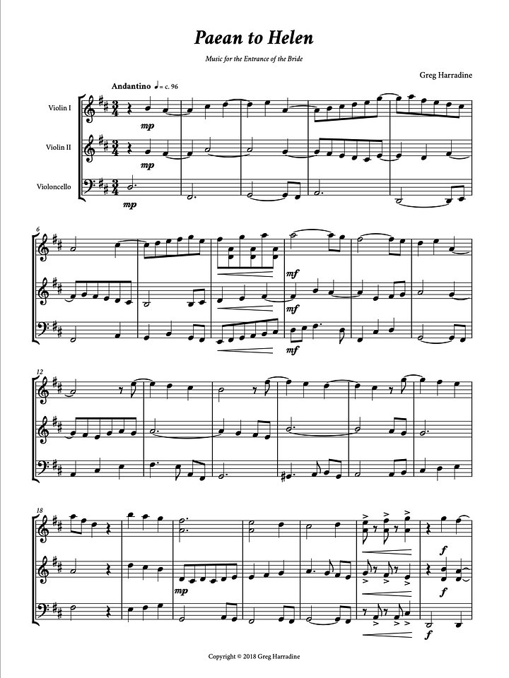 Paean to Helen (string trio) product image (1)