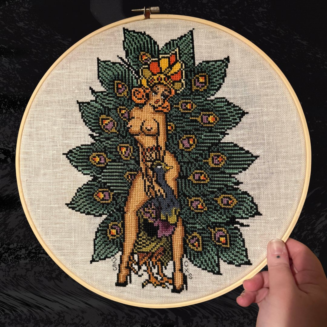 Sailor Jerry Peacock Burlesque Pin Up Pattern product image (1)