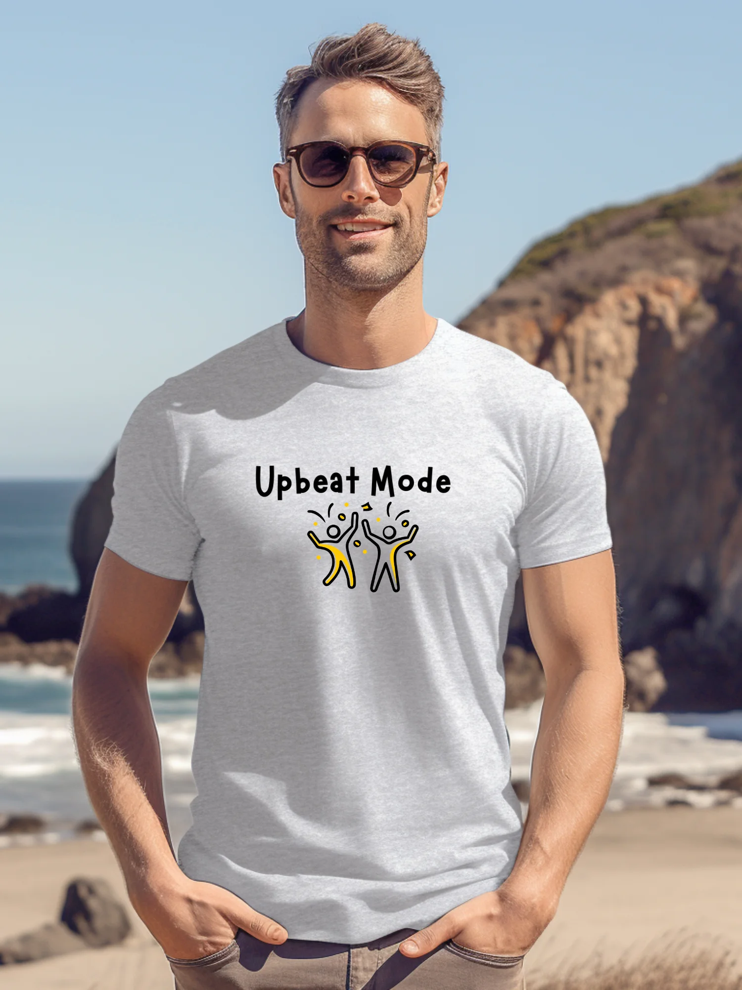 "Upbeat Mode" My Vibe Cotton T-Shirt product image (18)