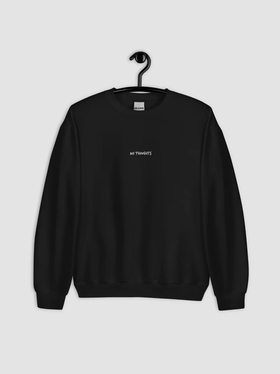 embroidered no thoughts sweatshirt product image (3)