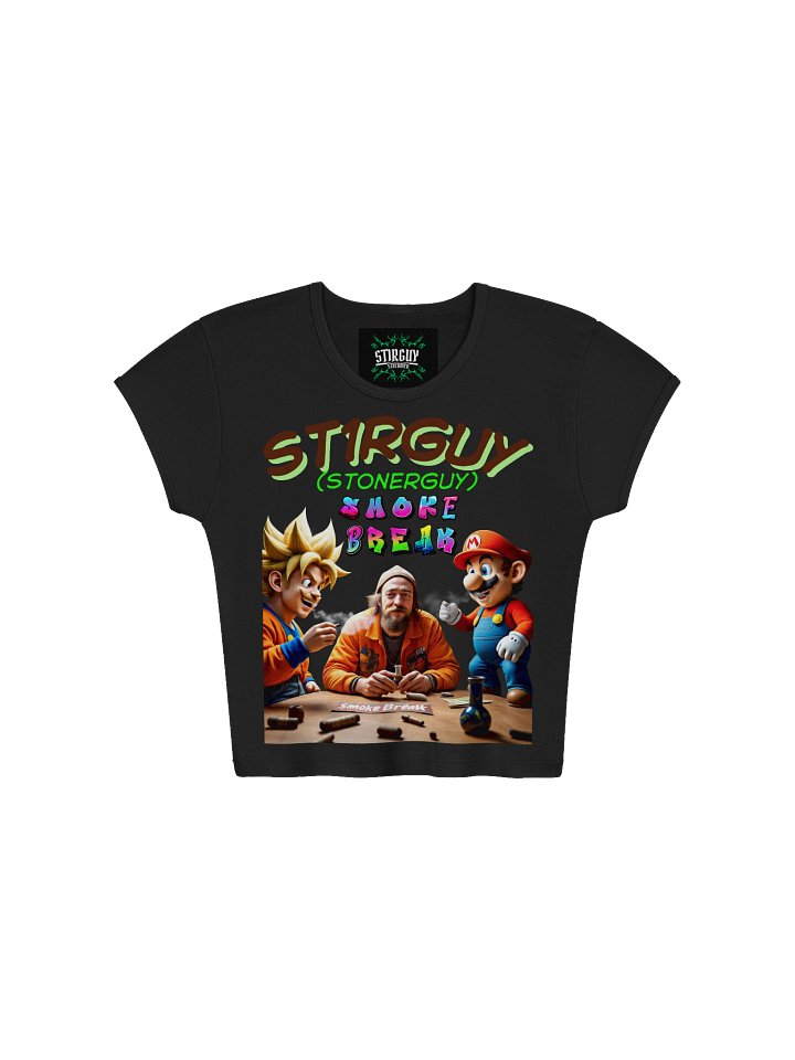 smoke break crop top tight fit product image (1)