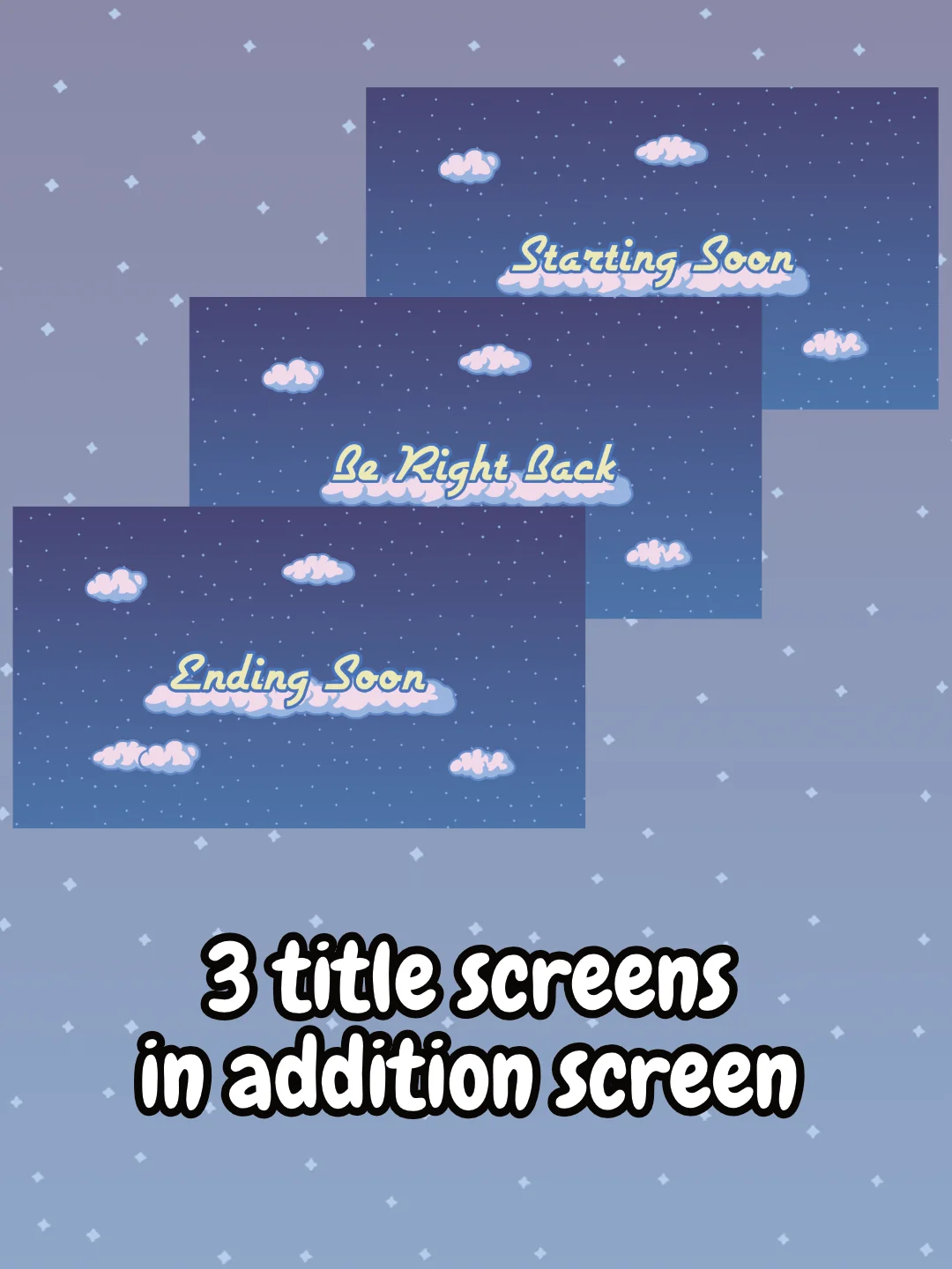 Cloudy Night Sky Theme Streaming Overlay product image (3)