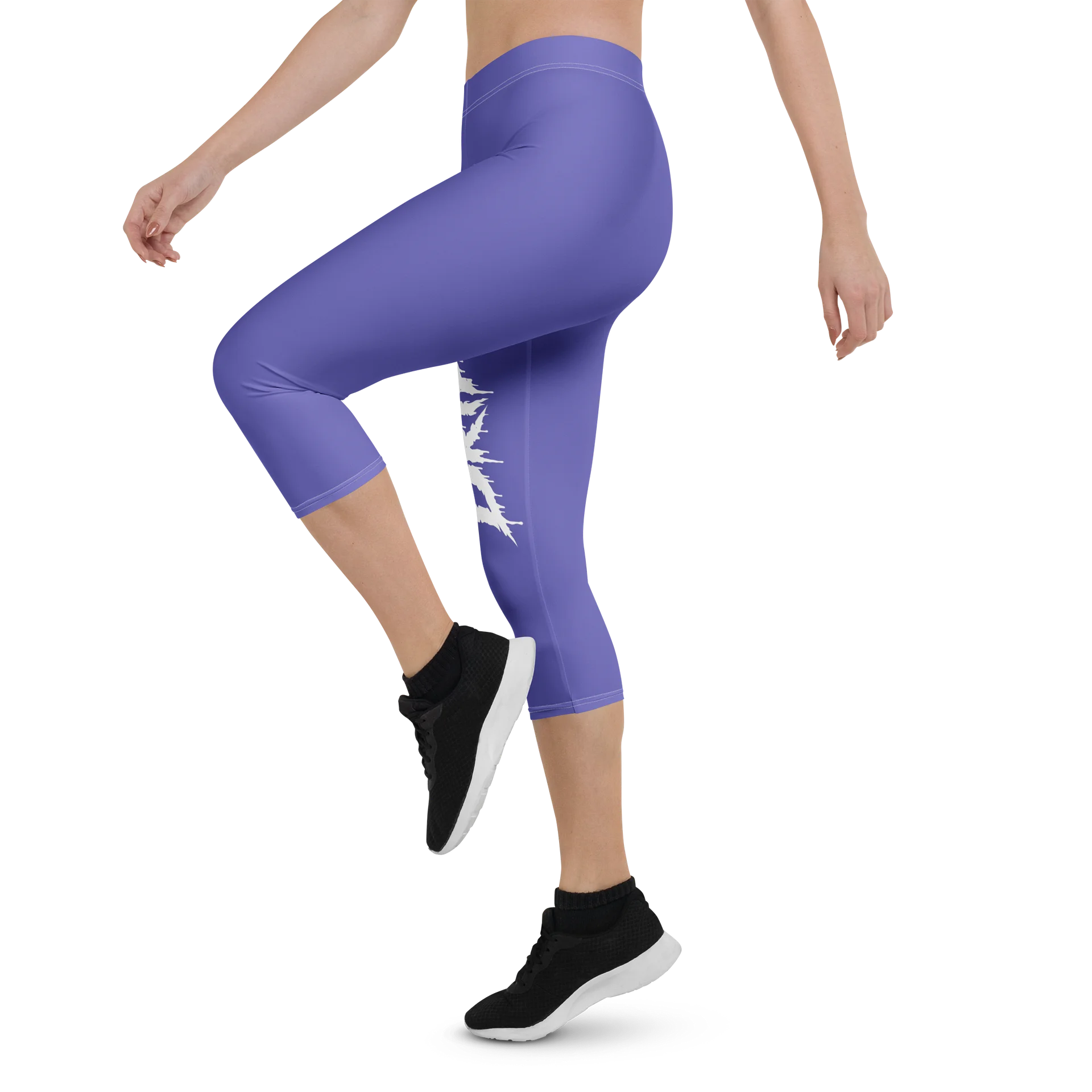 Purple Stencil DRIPCO Capri Leggings product image (4)