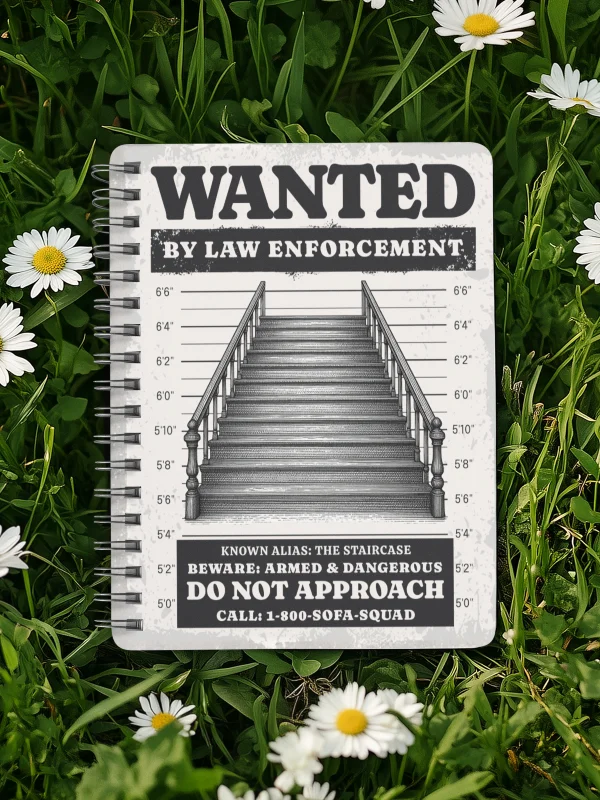 Wanted Staircase Mugshot Spiral Notebook product image (7)