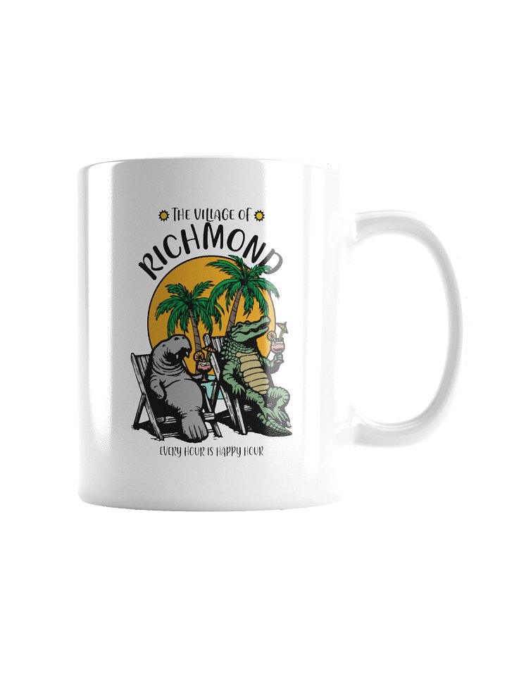 The Village of Richmond TV Florida USA Fun Manatee Alligator Design Coffee Mug product image (4)