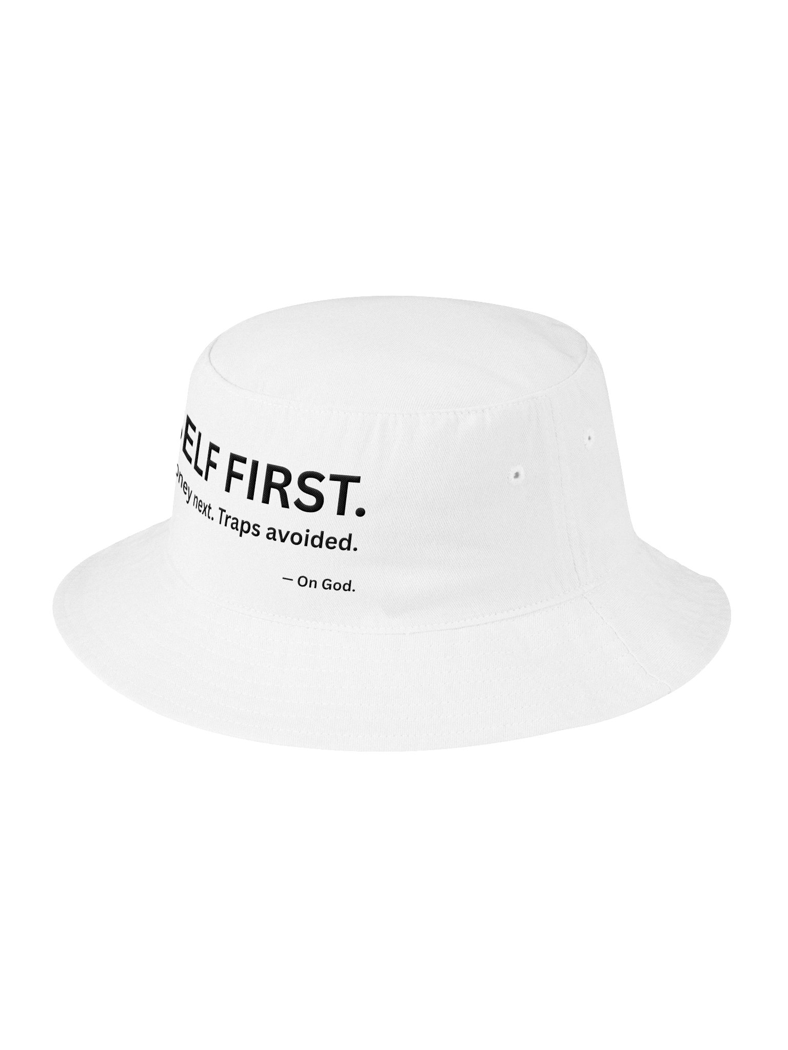 SELF FIRST. MONEY NEXT. TRAPS AVOIDED. ™ Bucket Hat product image (3)