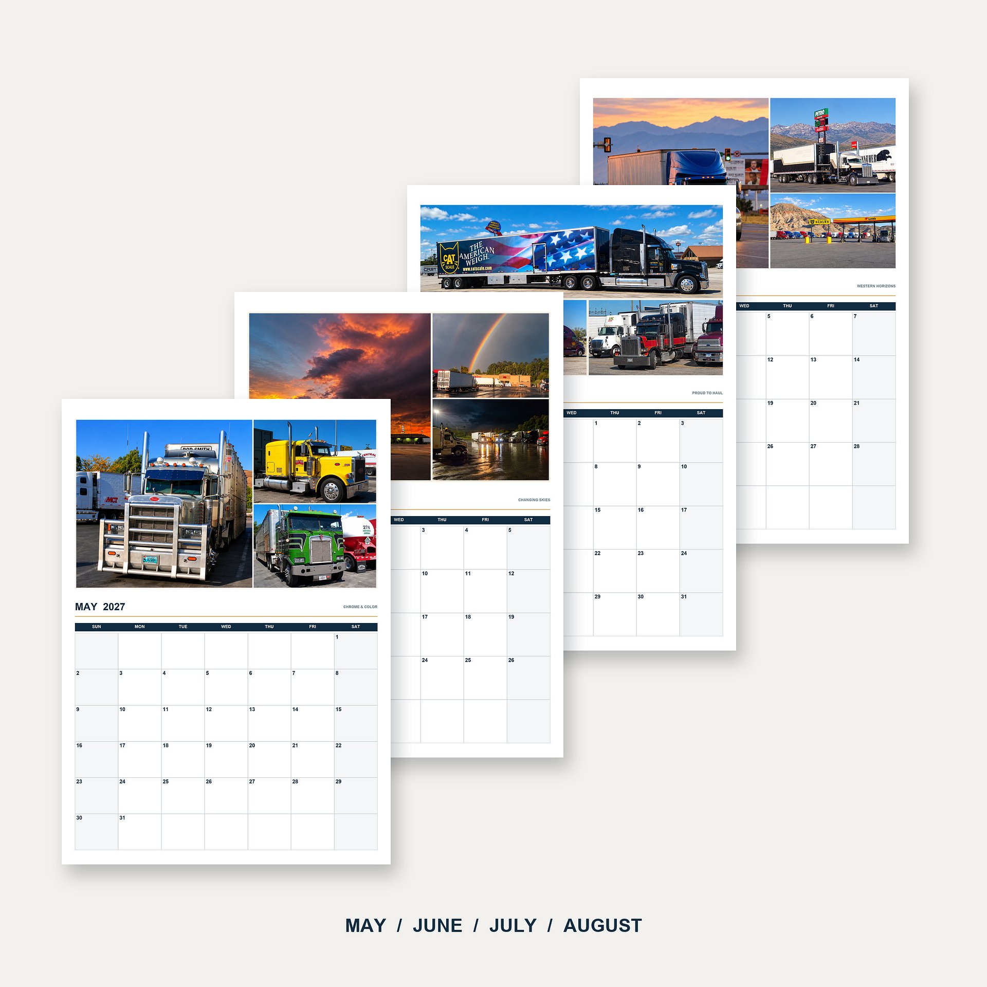 2027 Trucking Wall Calendar — Unbranded product image (3)