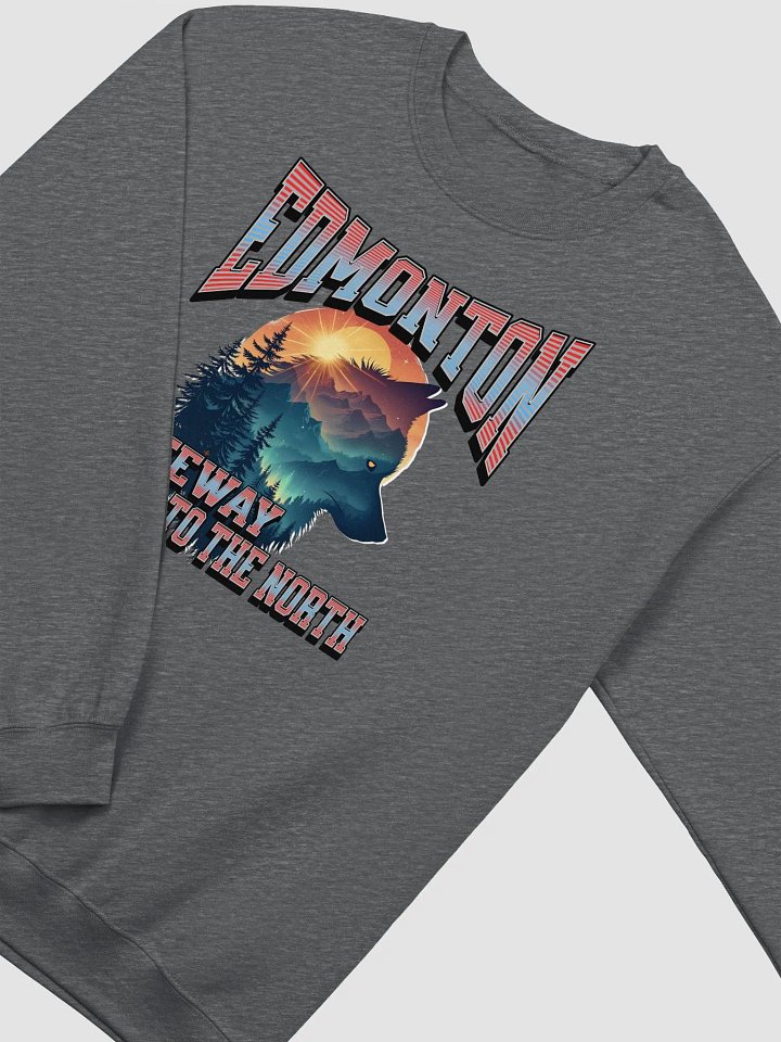 Edmonton Gateway To The North Wolf Air-Spun Classic Crewneck product image (4)