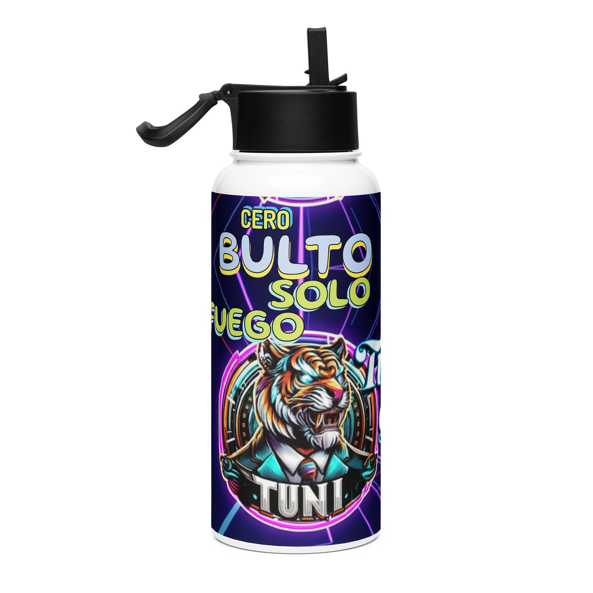 Cero Bulto, Solo Fuego" Premium Water Bottle - Tranquilo Quieto Brand product image (4)