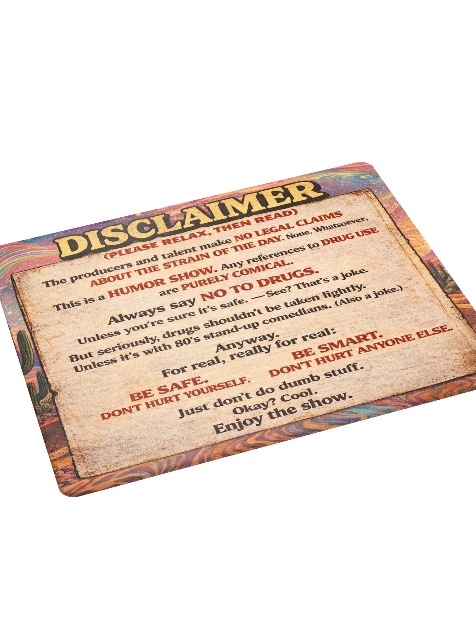 Disclaimer Mousepad product image (3)