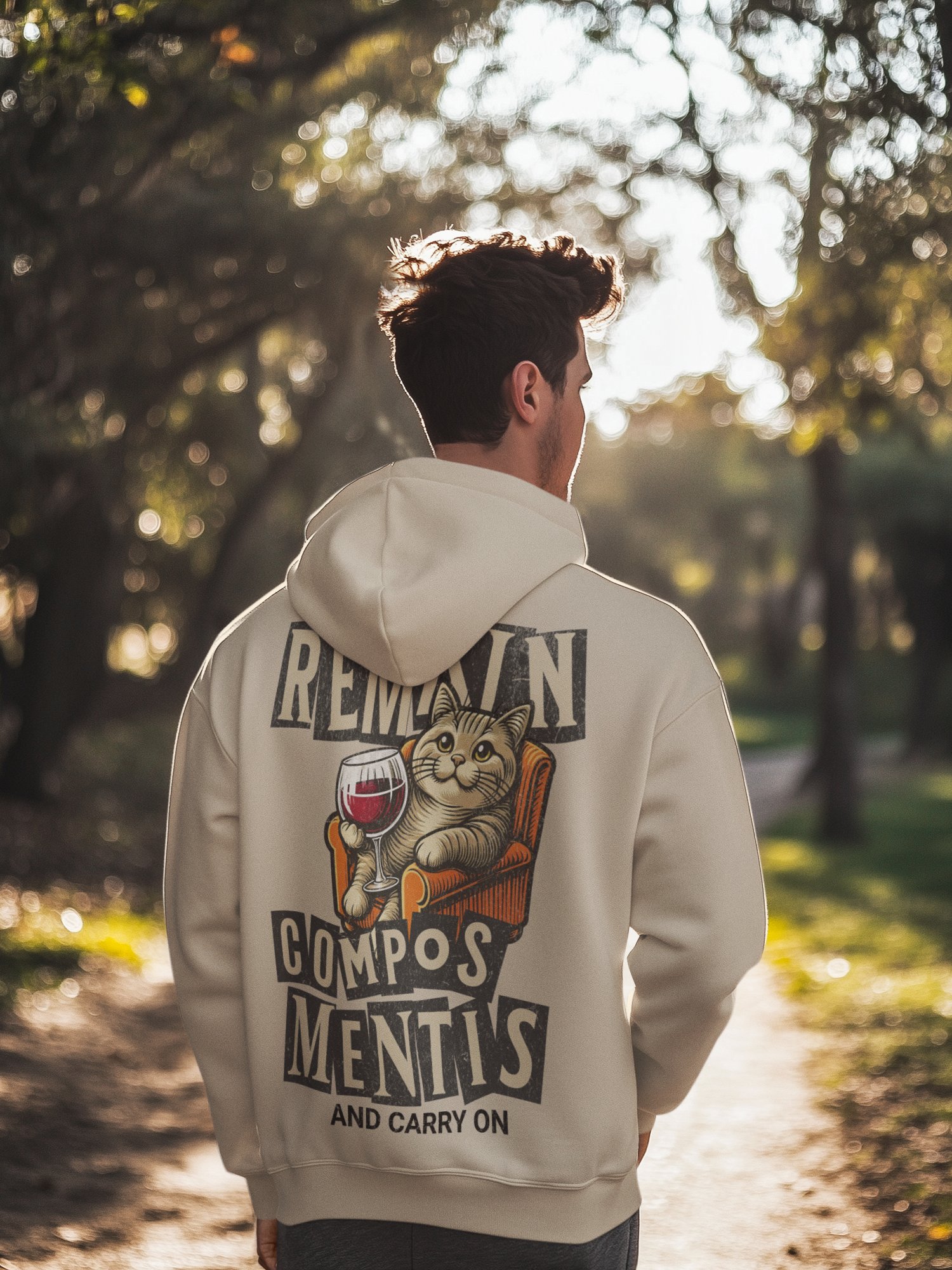 Remain Compos Mentis and Carry On Cat Wine Zip Hoodie product image (47)