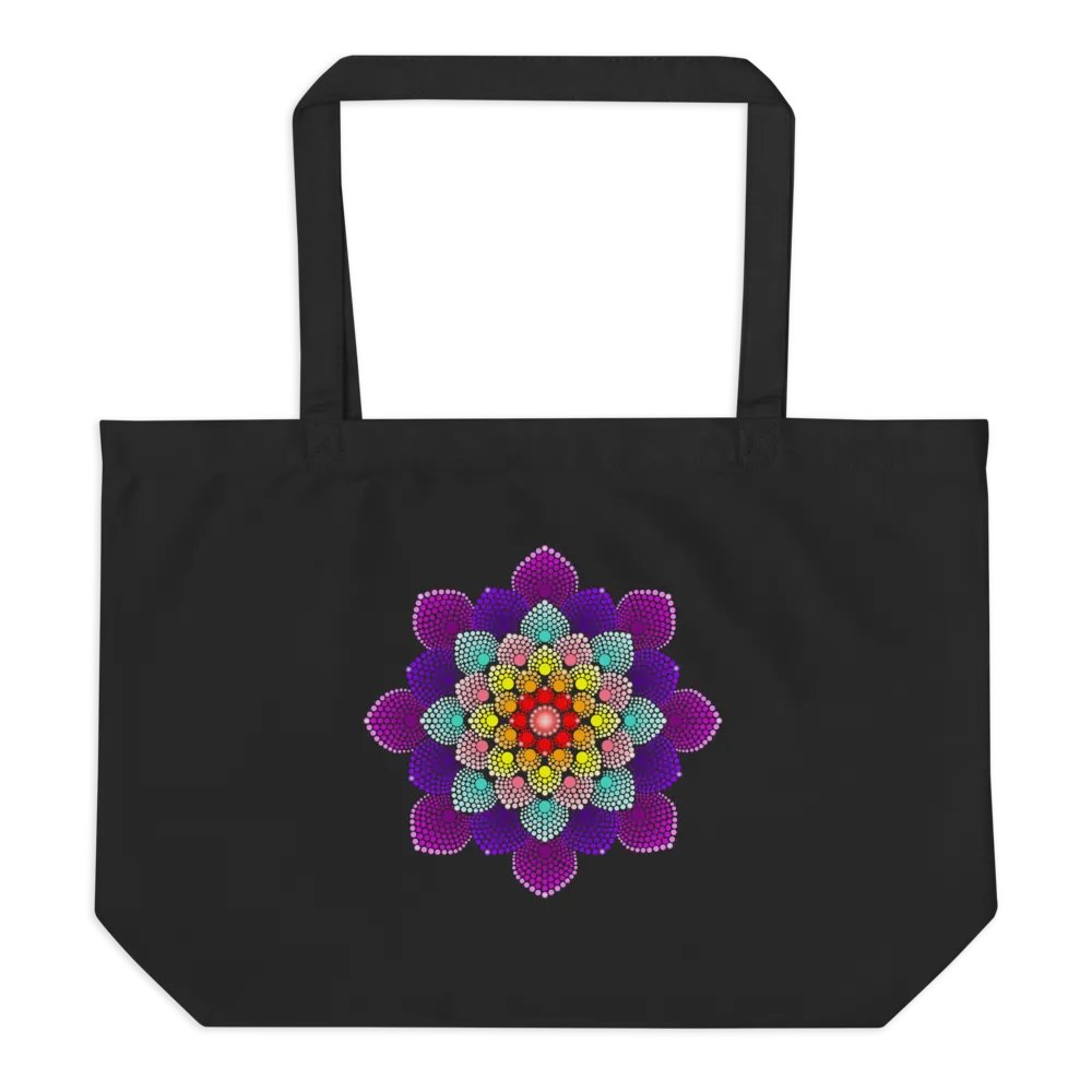 Colorful Dot Mandala Organic Cotton Tote product image (4)