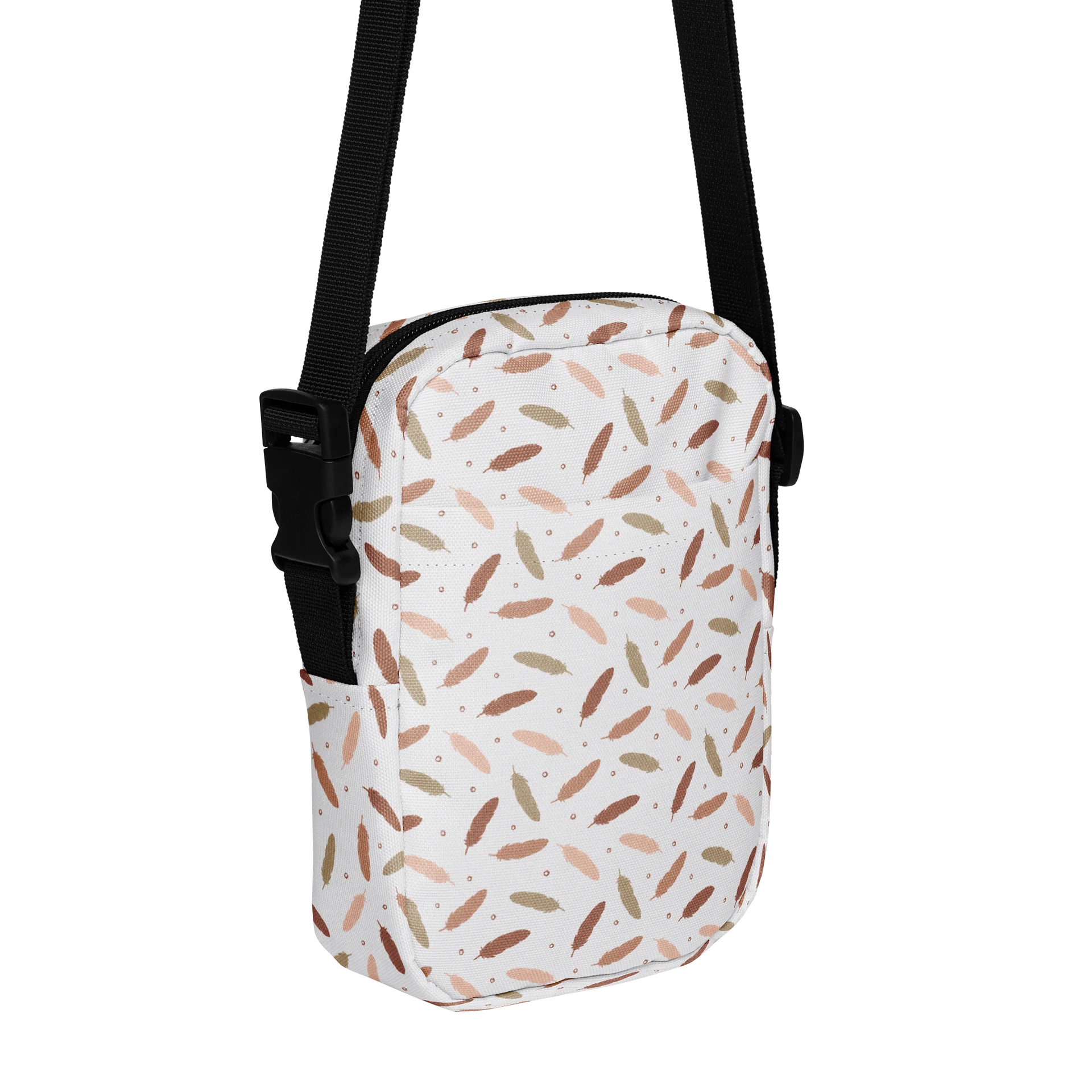 Mocha Mousse Feathers Crossbody Bag product image (1)