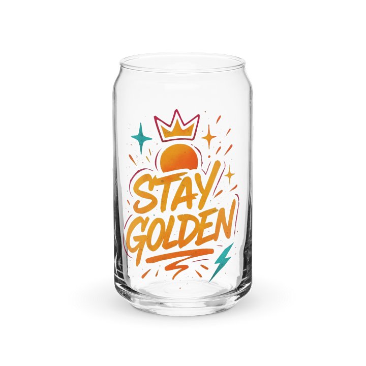 "Stay Golden" Graffiti Can Glass | Sip Loud, Shine Brighter product image (2)