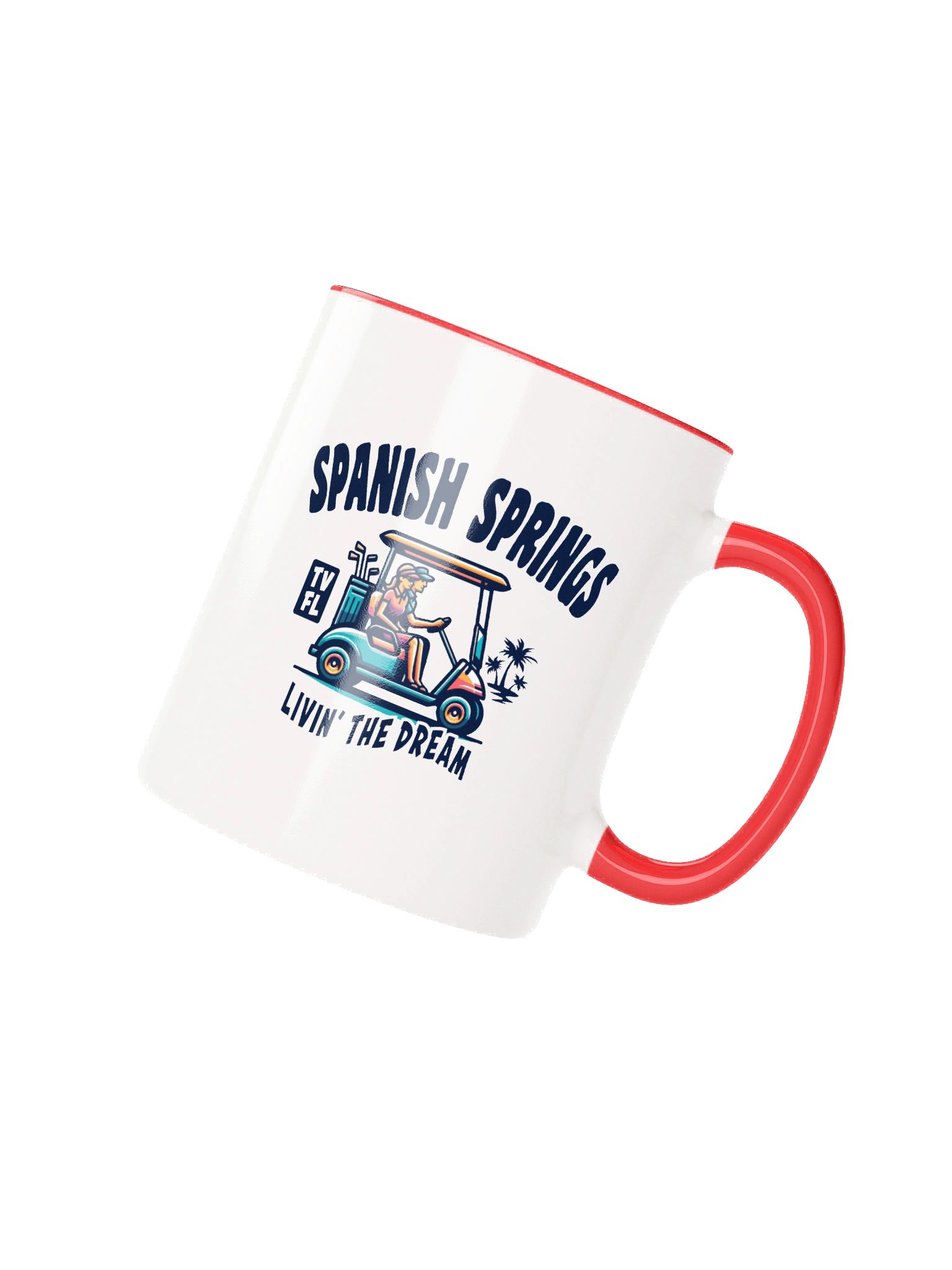 Spanish Springs TV Florida USA Fun Golf Cart Design Coffee Mug product image (2)