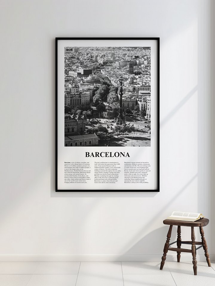 Barcelona 03 Newspaper Poster | Framed product image (2)