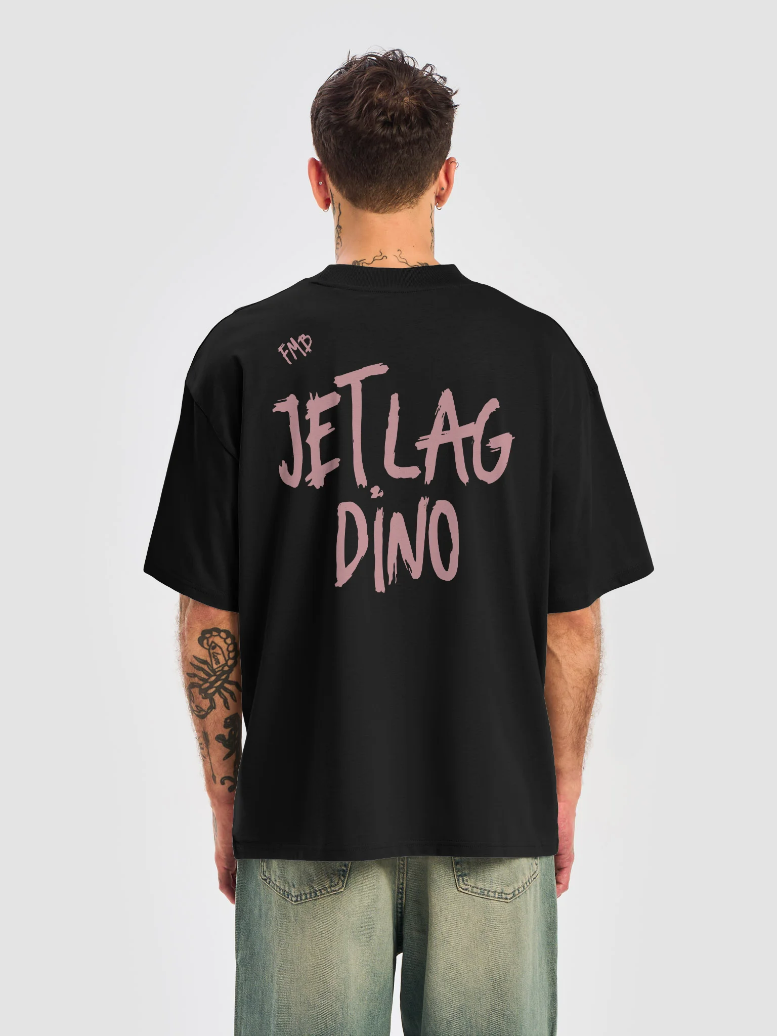 FMB ∣ JETLAG DINO Center X Oversized Tee Pink product image (8)