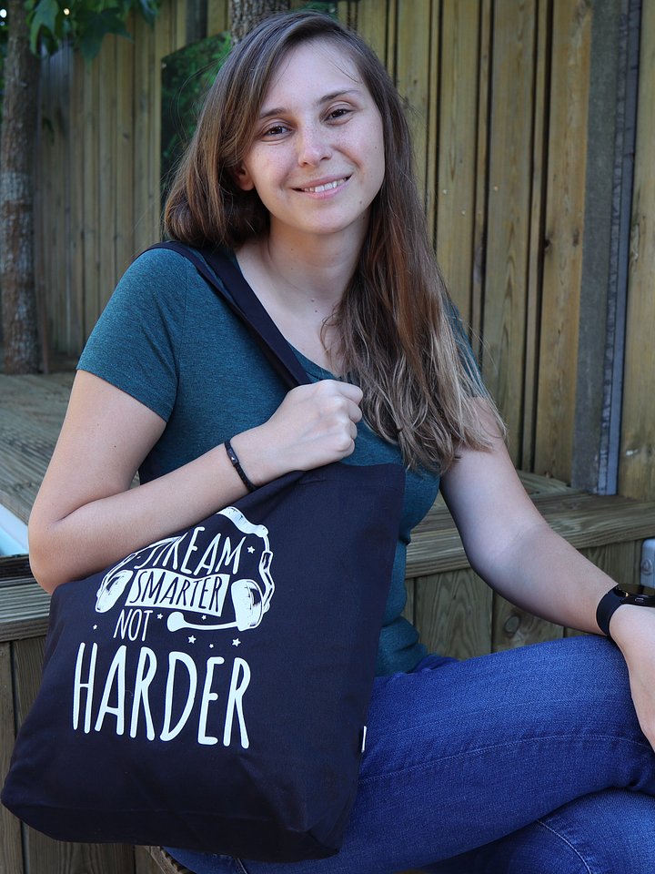Stream Smarter Not Harder Tote Bag product image (2)