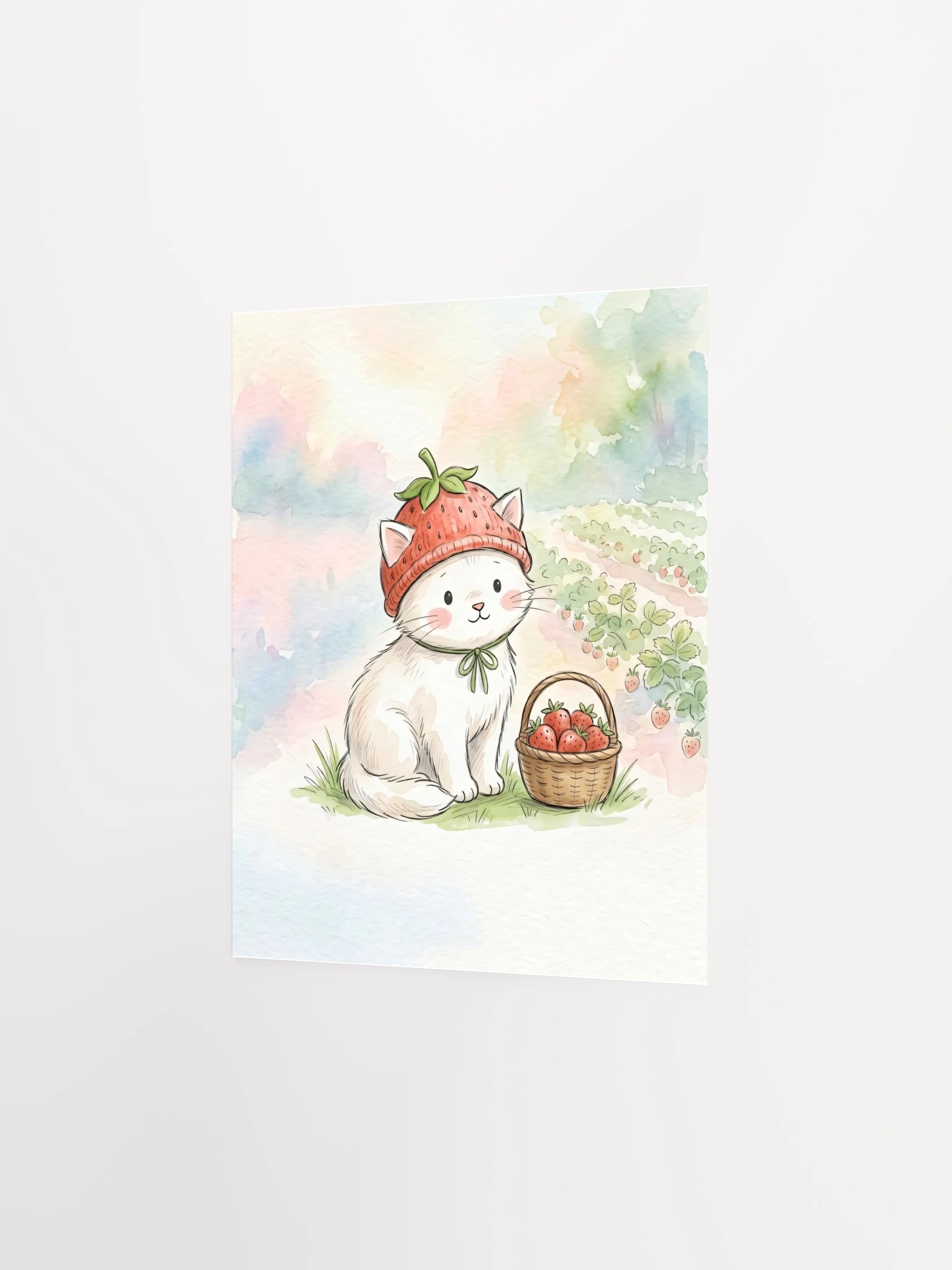 Strawberry Hat Kitten Poster product image (26)