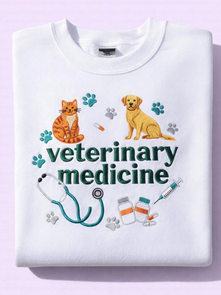 Embroidered Veterinary Medicine Sweatshirts product image (1)