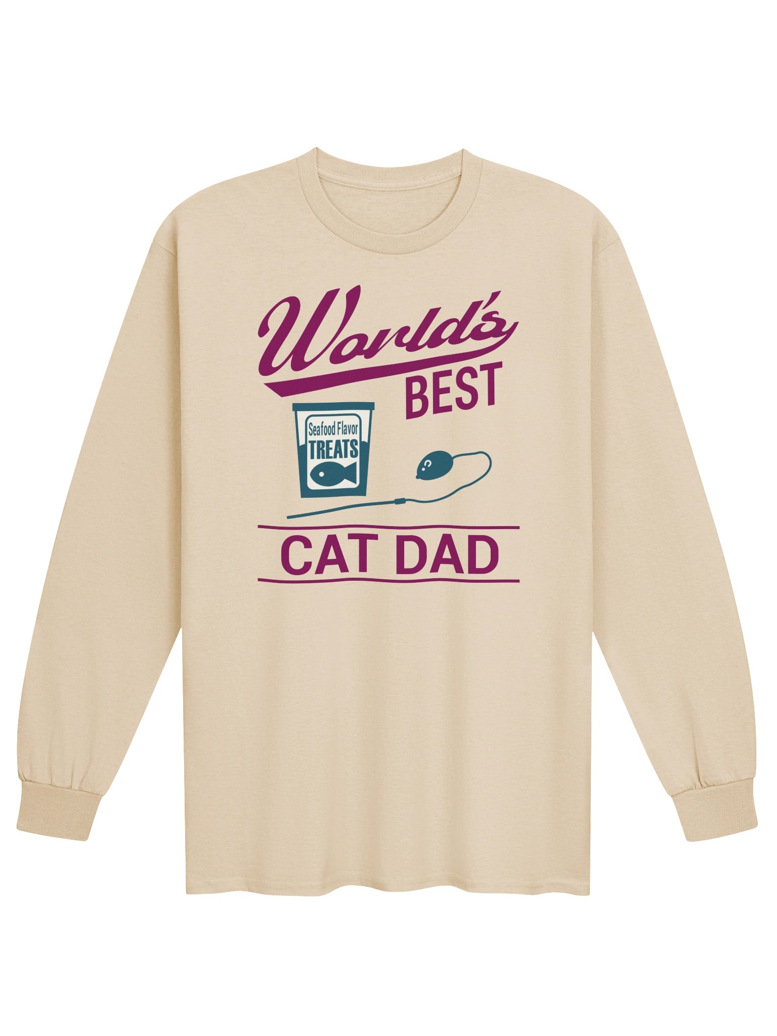 World's Best Cat Dad - Unisex Adult Long Sleeve T-shirt product image (1)