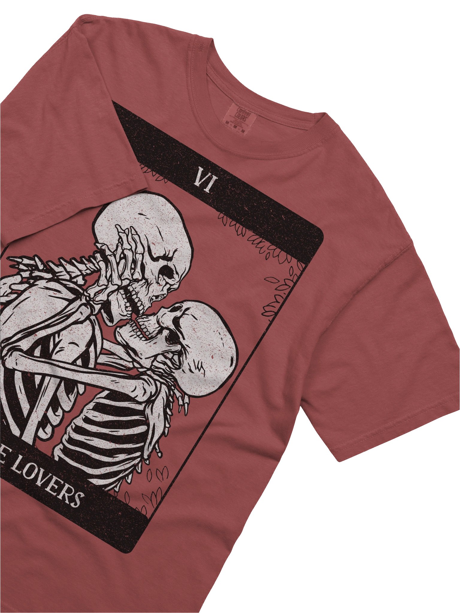 The Lovers Tarot Shirt – Skeleton Couple Gothic Tarot Card Graphic Tee (VI) product image (22)