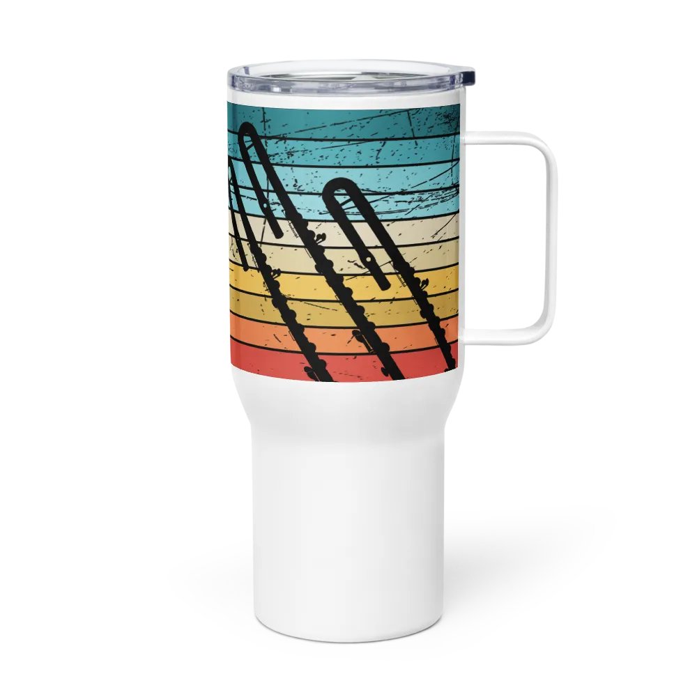 Retro Abstract Flute Stainless Steel Travel Mug - Bass product image (1)