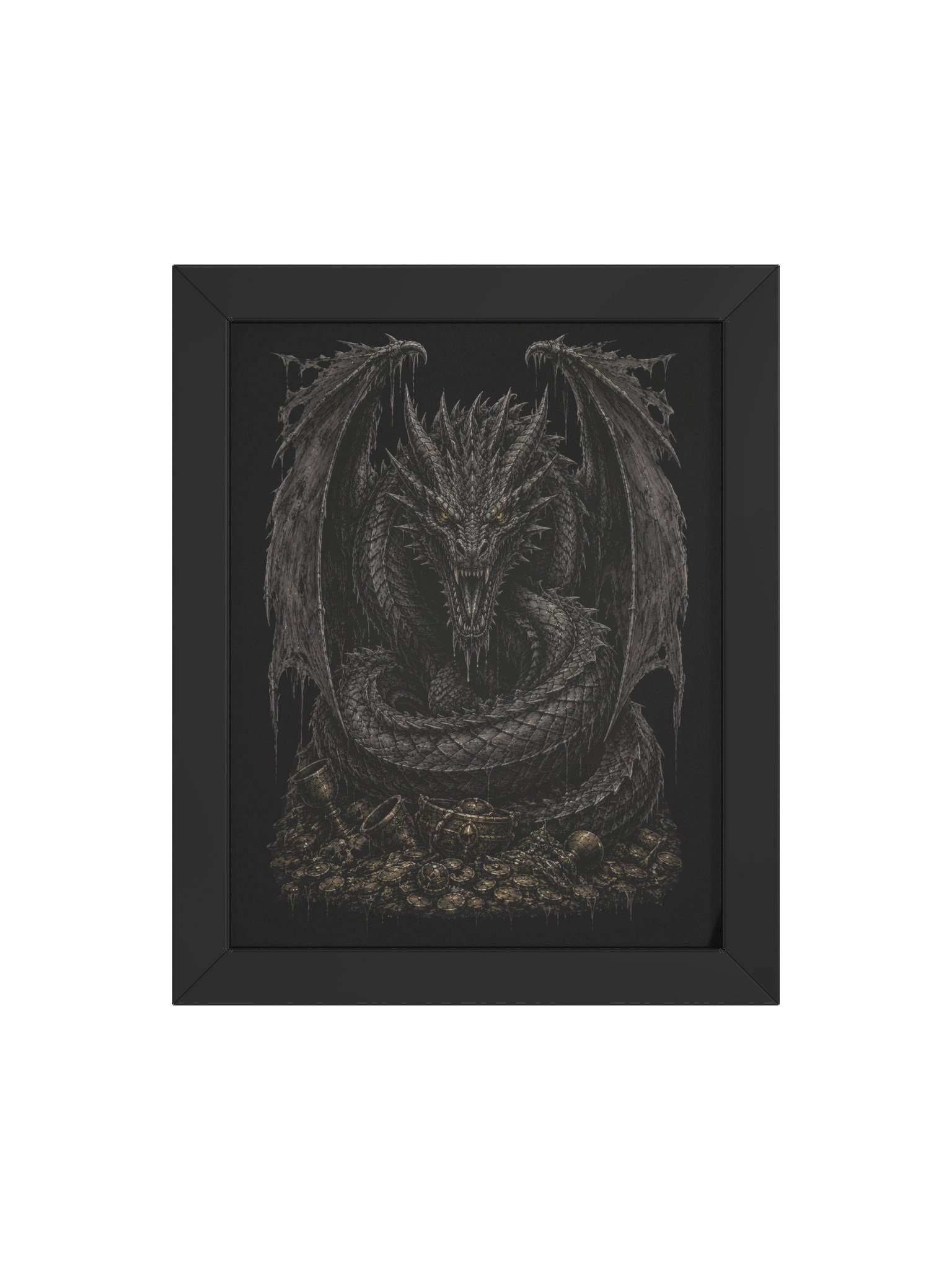 NORTHERN ILLUSIONS - Fafnir (Dragon & Hoard) Premium Framed Poster product image (17)