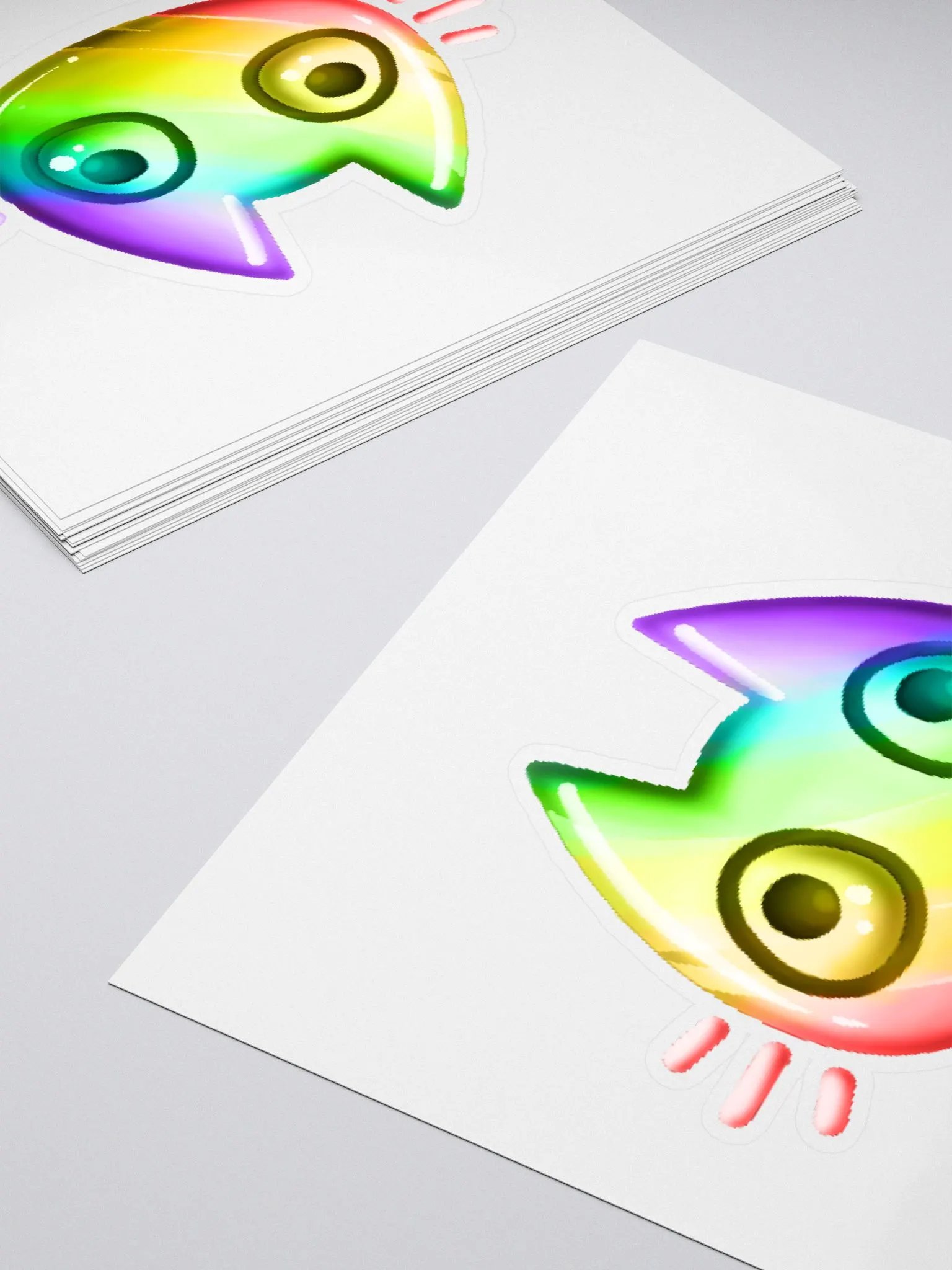Rainbow Cat Face Sticker product image (4)