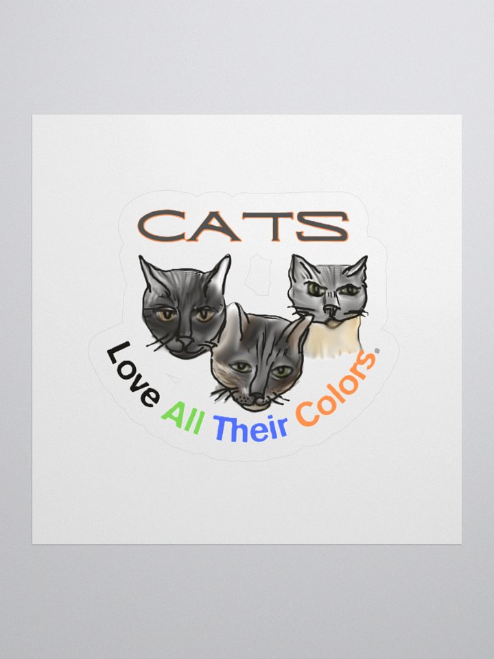 Colorful Cats Kiss Cut Stickers product image (1)
