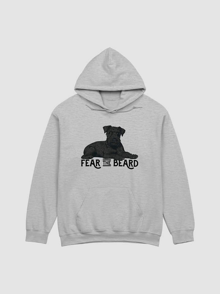Fear the Beard Hooded Sweatshirt of a Schnauzer(Black) | Funny Hoodie for Bearded Dog Paw-rents product image (1)