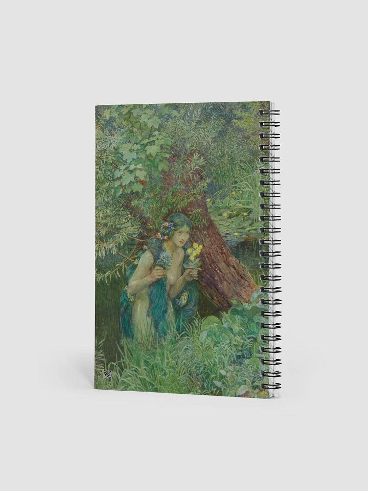 ''With goodly greenish locks, all loose untied'' by Eleanor Fortescue-Brickdale Spiral Notebook product image (2)