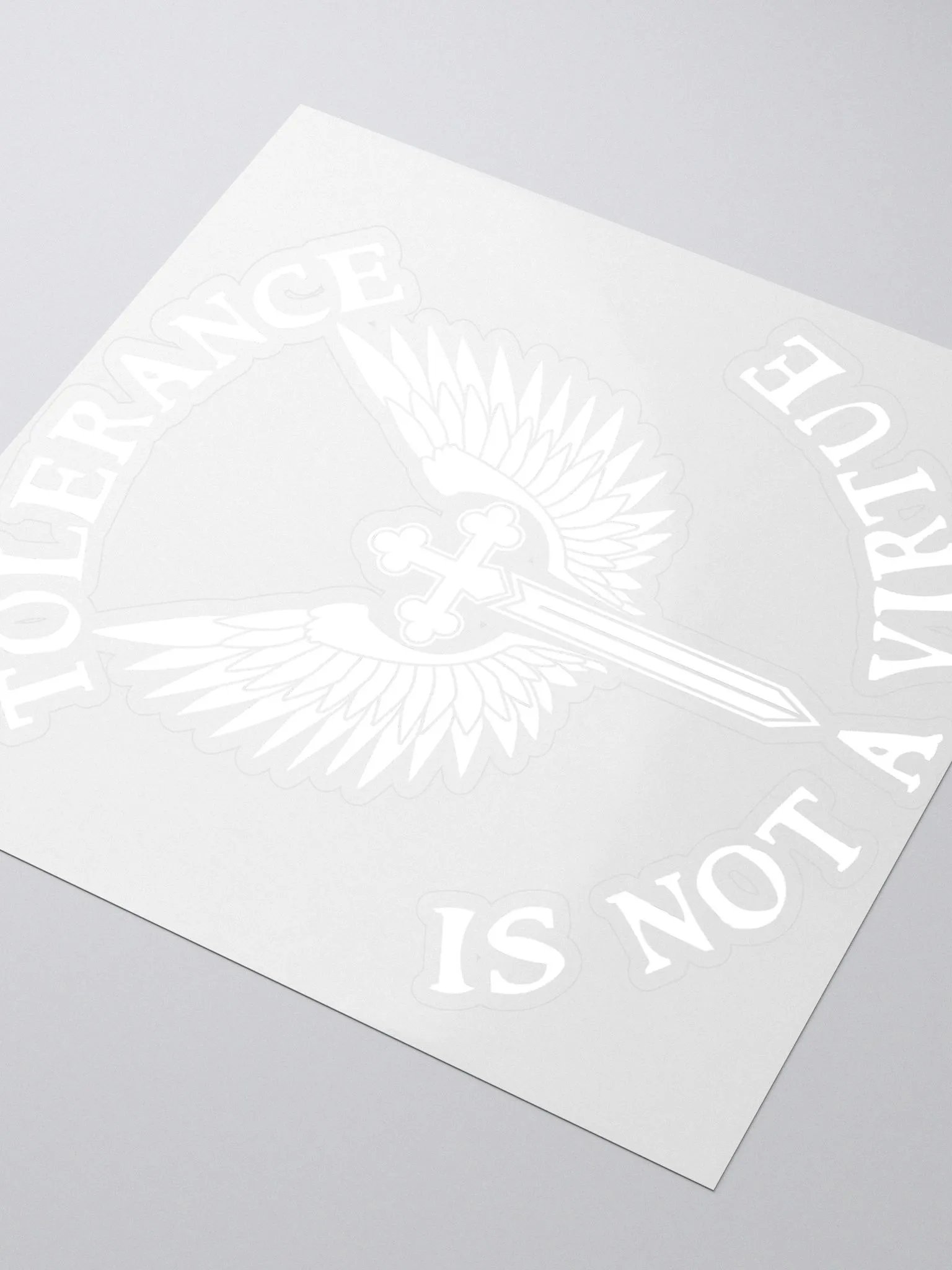 Tolerance is Not a Vitrue Sticker (White) product image (9)