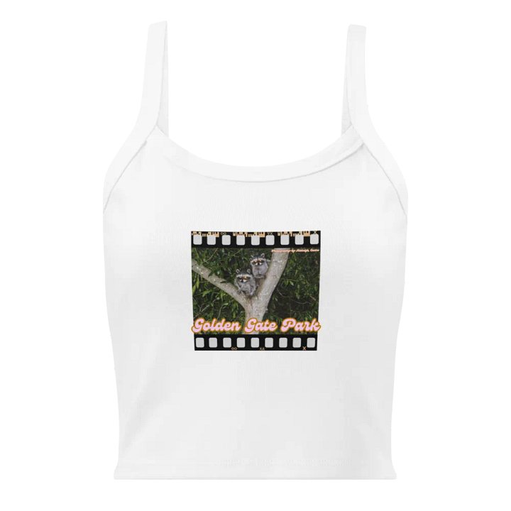 Golden Gate Park Raccoons Ribbed White Tank product image (1)