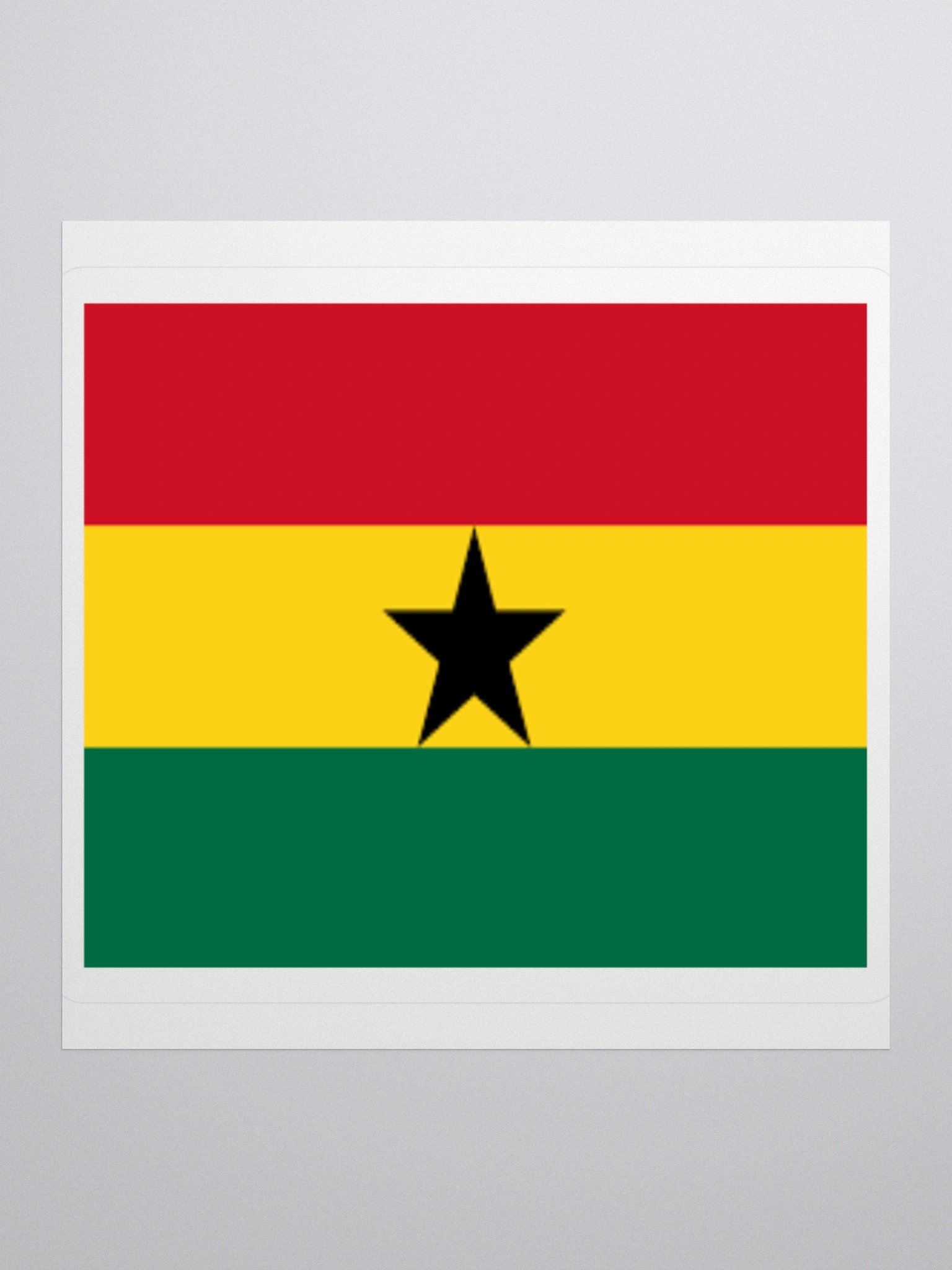 Ghana Flag Sticker | Black Star Design | Durable Vinyl | 3 Sizes product image (2)