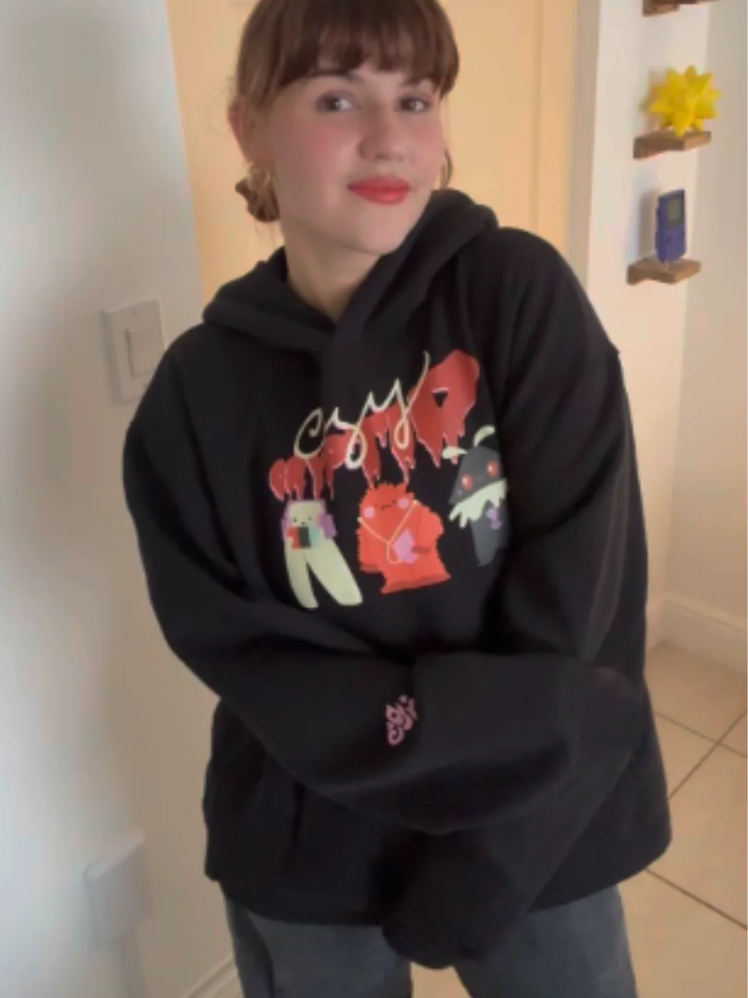 "Cozy Cryptid" Print Oversized Sweater product image (2)