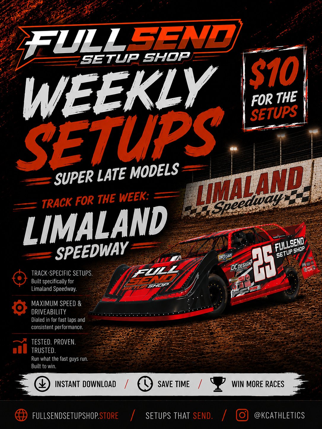 W11 | Super Late Model Dirt Limaland Setup product image (1)