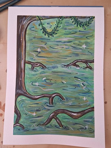 Swamp Biome 🌳🌊

#swamp #goauche #art #artist #portrait