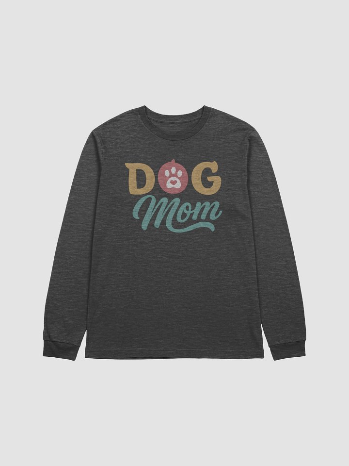 Dog Mom Long Sleeve Tee | Pet Lover Shirt with Heart Paw Print | Gift for Dog Moms product image (1)
