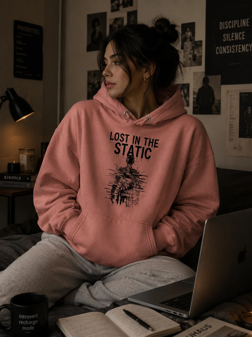 Lost In The Static | Distressed Streetwear Hoodie product image (1)