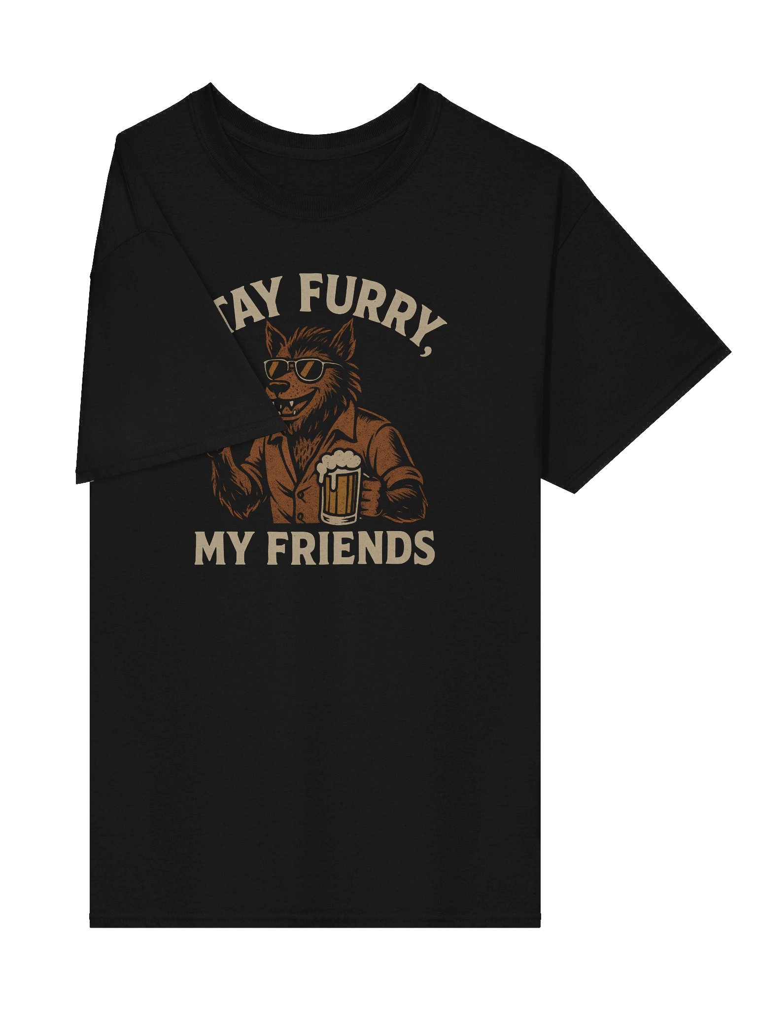 Stay Furry Wolf Graphic Tee product image (4)