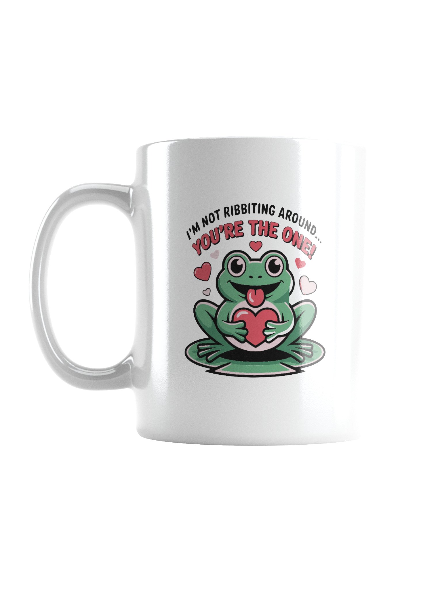 Frog Valentine's Day Gift | I'm Not Ribbing Around Mug | Funny Animal Pun Love Gift product image (1)