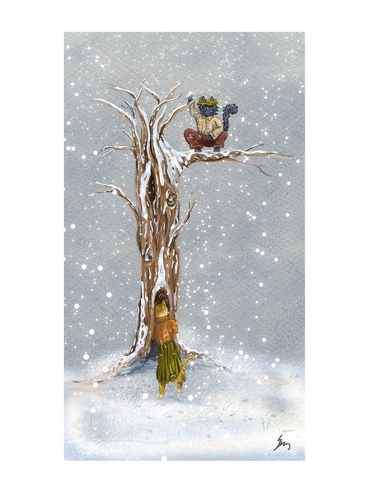 Hide and Seek in Winter Print product image (1)