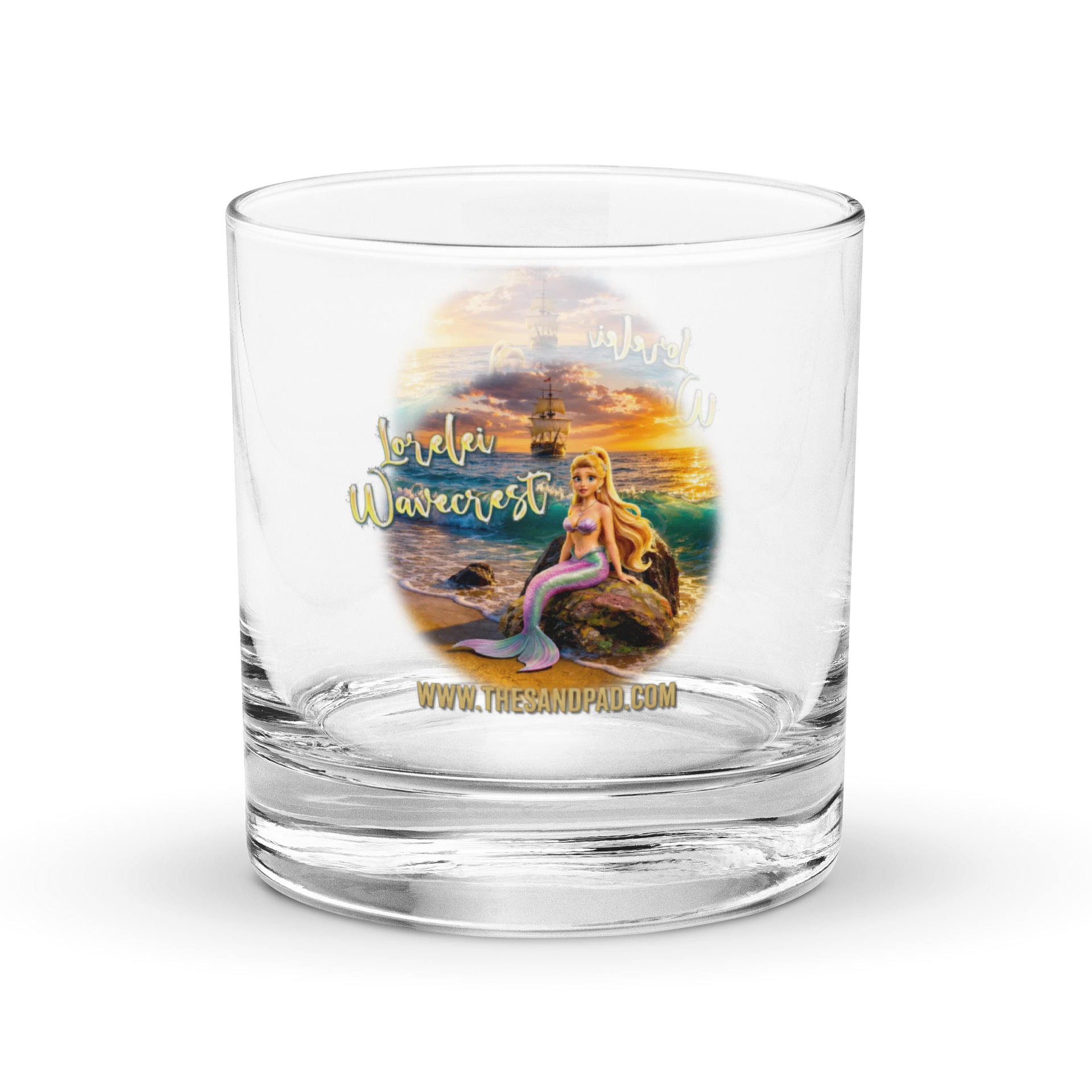 Lorelei Wavecrest Rocks Glass product image (2)