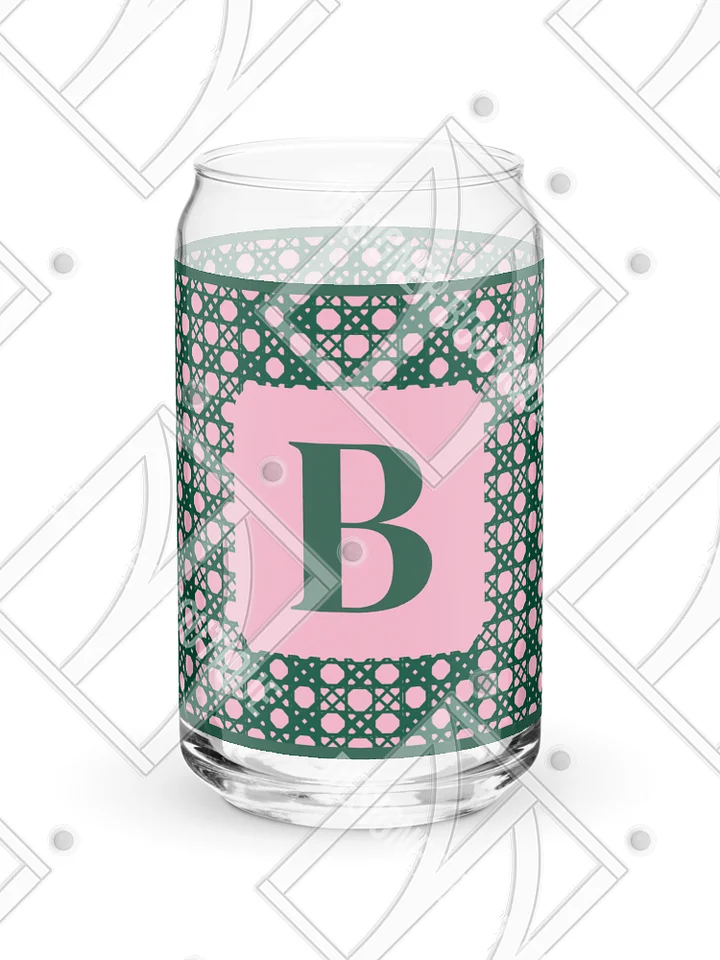 Verdant Garden Monogram B Can-Shaped Glass product image (1)