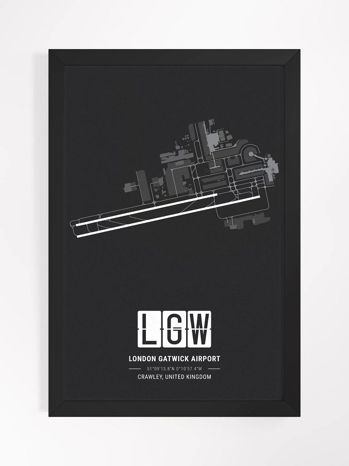Framed Airport LGW Premium Map On Matt Paper product image (1)