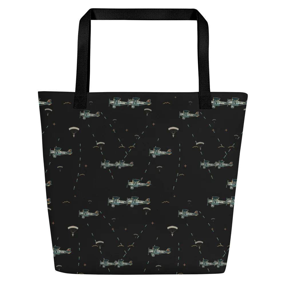 secretless-orbitfair-biplane-paratrooper-seamproof-medium-tote-black-cream-brass product image (3)