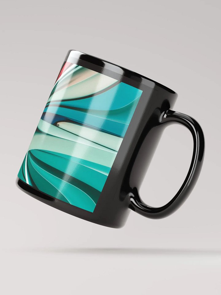 Graphic Grove Abstract Ceramic Mug - Black Glossy with Vibrant Design - 11oz & 15oz product image (2)